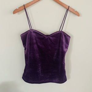 Purple Velvet Cami Top